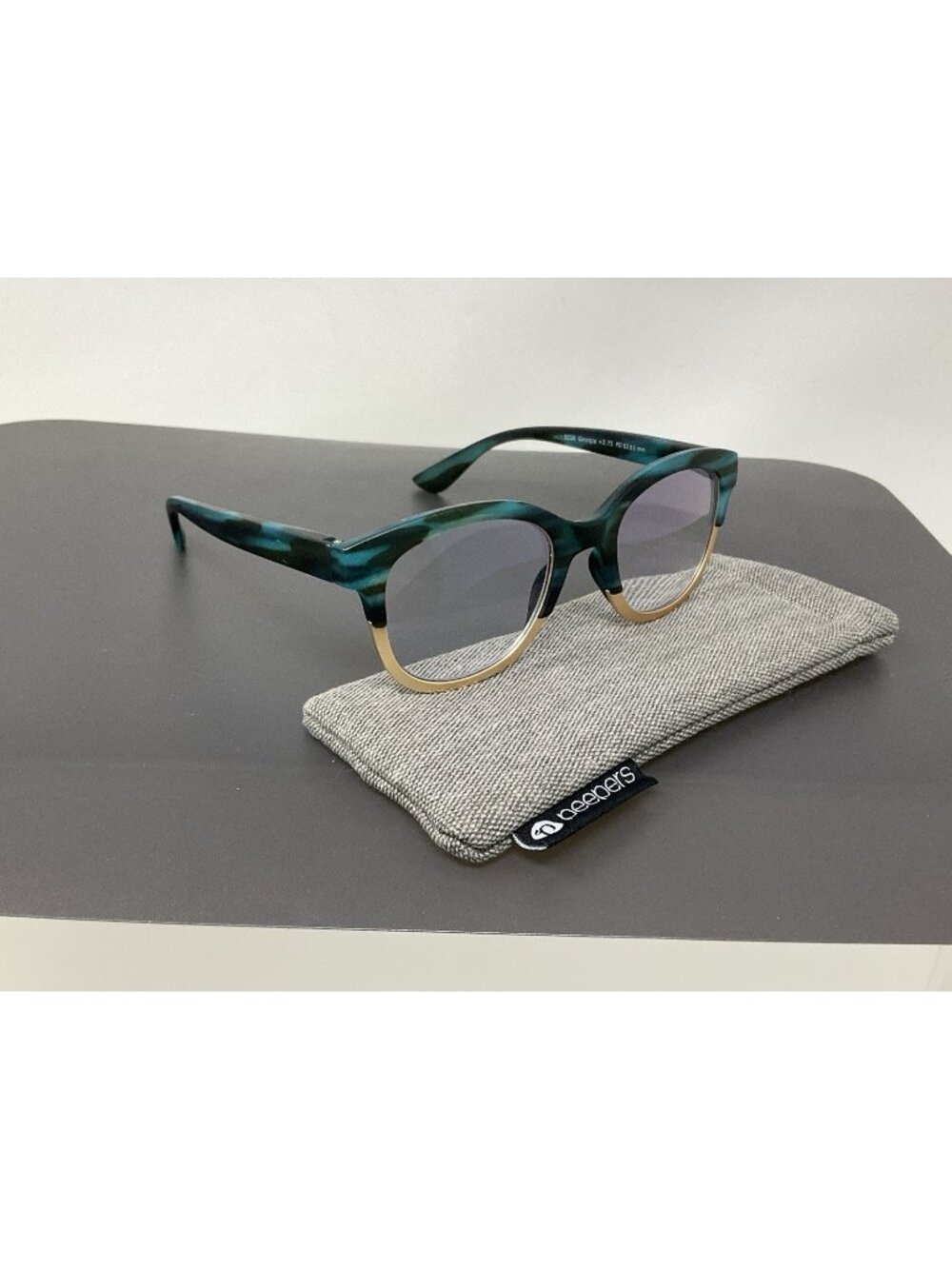 Peepers Georgia 3236 +2.75Readers Reading Glasses Teal Gold